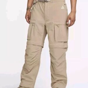 Nike ACG Smith Summit Cargo Khaki Pants/Shorts Mens Sz S Convertible
